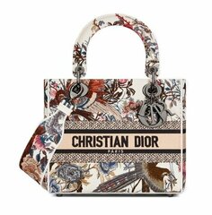 Сумка женская Dior Lady D-lite, модель среднего формата белый