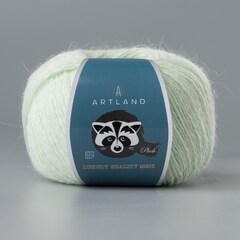 Пряжа "Норка" длинноворсовая Luxury, пух норки-70 % нейлон-30 %, св.мята