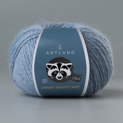 Пряжа "Норка" длинноворсовая Luxury, пух норки-70 % нейлон-30 %, т.голубой