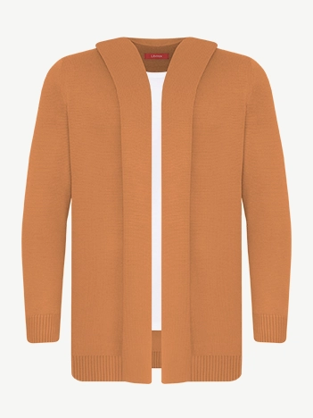 Кардиган с капюшоном из мягкой шерсти