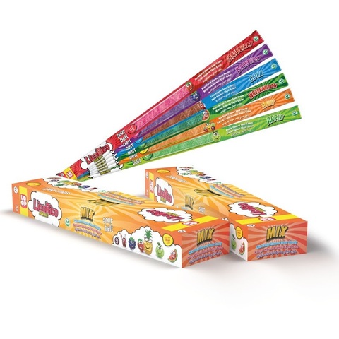 Желейные конфеты LicoRiko кислые ремешки микс вкусов 1кор*6бл*72шт, 15гр