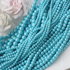 Майорка Голубая бирюза 6 мм, 1 нить, МА077