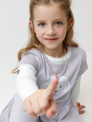 туника  для девочки  КР 302881/сиреневый 3710 к647