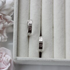 Швензы 20 мм с французским замком, родий, Ш114