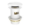 STWORKI SW-001WH Донный клапан для раковины с переливом, белый