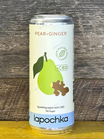 Лимонад Lapochka Натуральный лимонад (груша и имбирь) 0,33 л. ж/б