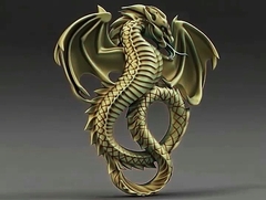 Силиконовый молд № 378 Дракон Большой правый