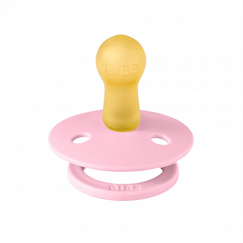 Пустышка латексная BIBS Studio - Polka - Baby Pink/Mocha, 6-18 месяцев