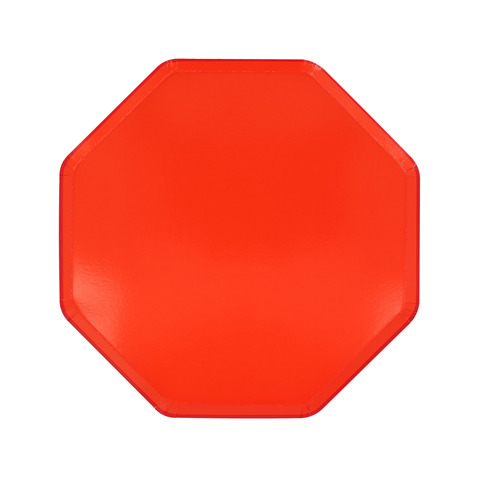 Тарелки восьмиугольные цвета томатов, мал. (в наборе 8 шт)