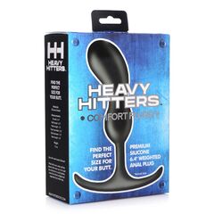 Черный массажер простаты с утяжелителями Premium Silicone Weighted Prostate Plug Medium - 16,3 см. - 