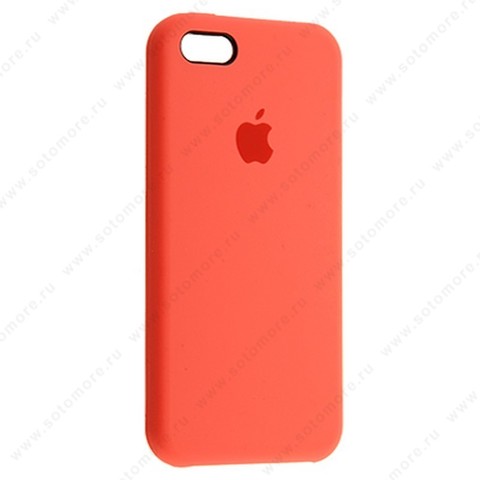 Накладка Silicone Case для Apple iPhone SE/ 5s/ 5 ярко-розовый