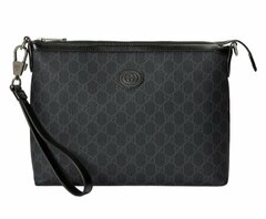 Сумка-мессенджер Gucci с переплетенными буквами G черный