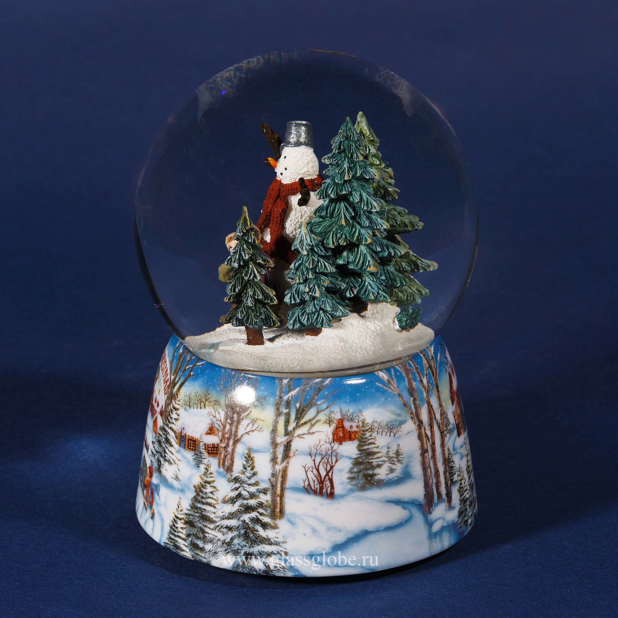 Валберис стеклянный новогодний шар со снегом