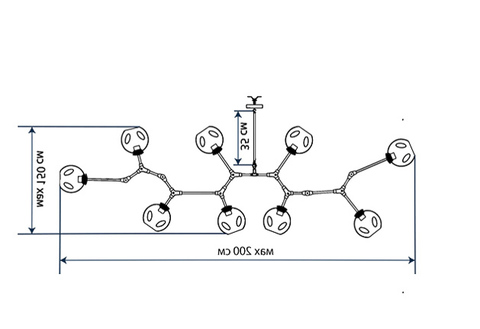 Люстра Branching Bubbles Gold 9