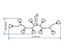 Люстра Branching Bubbles Gold 9