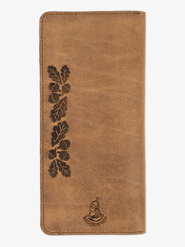 Бумажник «Всё в одном» из натуральной кожи Крейзи, светло-коричневого цвета