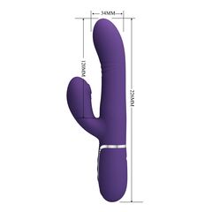 Фиолетовый вибратор-кролик Mariana - 22,6 см. - 