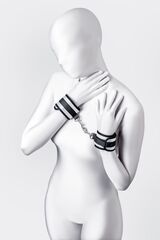 Серебристо-черные наручники Anonymo - 
