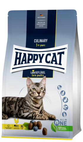 Сухой корм для кошек Happy Cat  Эдалт Кулинария Домашняя Птица XL