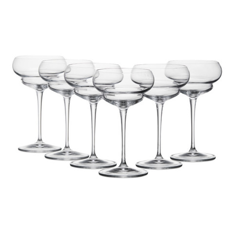 Набор бокалов для коктейля Ник и Нора Luigi Bormioli Бэкдор 20-ые 170 мл, 6 шт, стекло