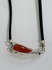 Лава (колье из серебра)