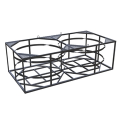 Обрешётка для двух емкостей 5000л*2 АКПОЛ Стандарт - металлический пол(420x209x140см;400кг;коричневый) - арт.554003