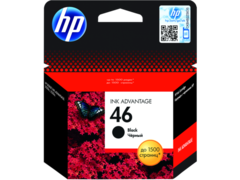 Картридж чёрный HP №46 CZ637AE для HP Deskjet Ink Advantage Ultra 2020hc, 2520hc, 2029, 2529, 4729. Ресурс 1,500 стр.