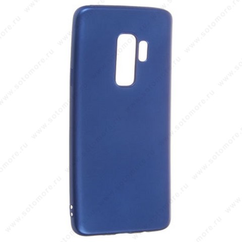 Накладка силиконовая Soft Touch ультра-тонкая для Samsung Galaxy S9 Plus синий