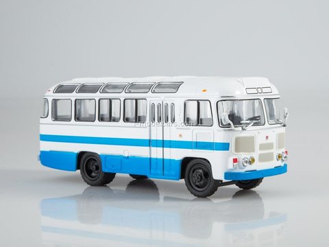 PAZ-672M white-blue 1:43 Modimio Our Buses #7