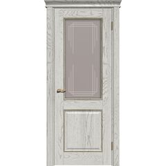 Купить Межкомнатная дверь шпон Прайм тон капучино остеклённая