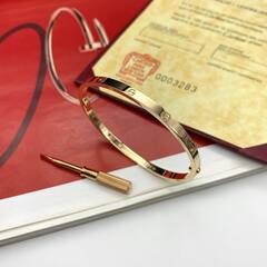 16238 - Браслет LOVE с отверткой тонкий в люксовом качестве VGOLD без камней