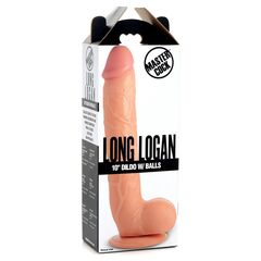 Телесный фаллоимитатор-гигант на присоске Long Logan 10’’ Dildo with Balls - 27,4 см. - 