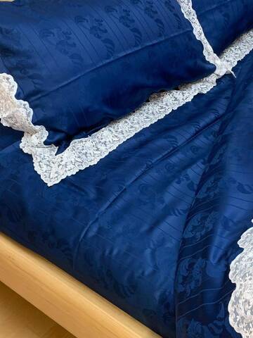 Постельное белье 2 спальное евро Palombella Iberia/Elisa синее