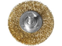 ЗУБР 50 мм, витая стальная латунированная проволока 0.3 мм, щетка дисковая для дрели, Профессионал (3520-050)