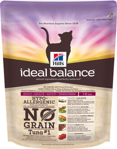 купить Hill's™ Ideal Balance™ Feline Adult with Tuna & Potato сухой беззерновой корм для кошек с тунцом и картошкой  300 грамм