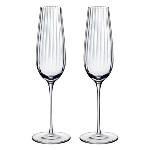 Набор бокалов для шампанского 2шт 200мл Nude Glass Round UP