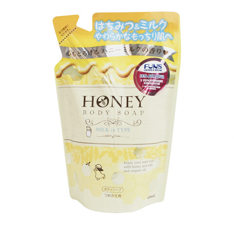 Funs Honey milk Гель для душа увлажняющий с экстрактом меда и молока