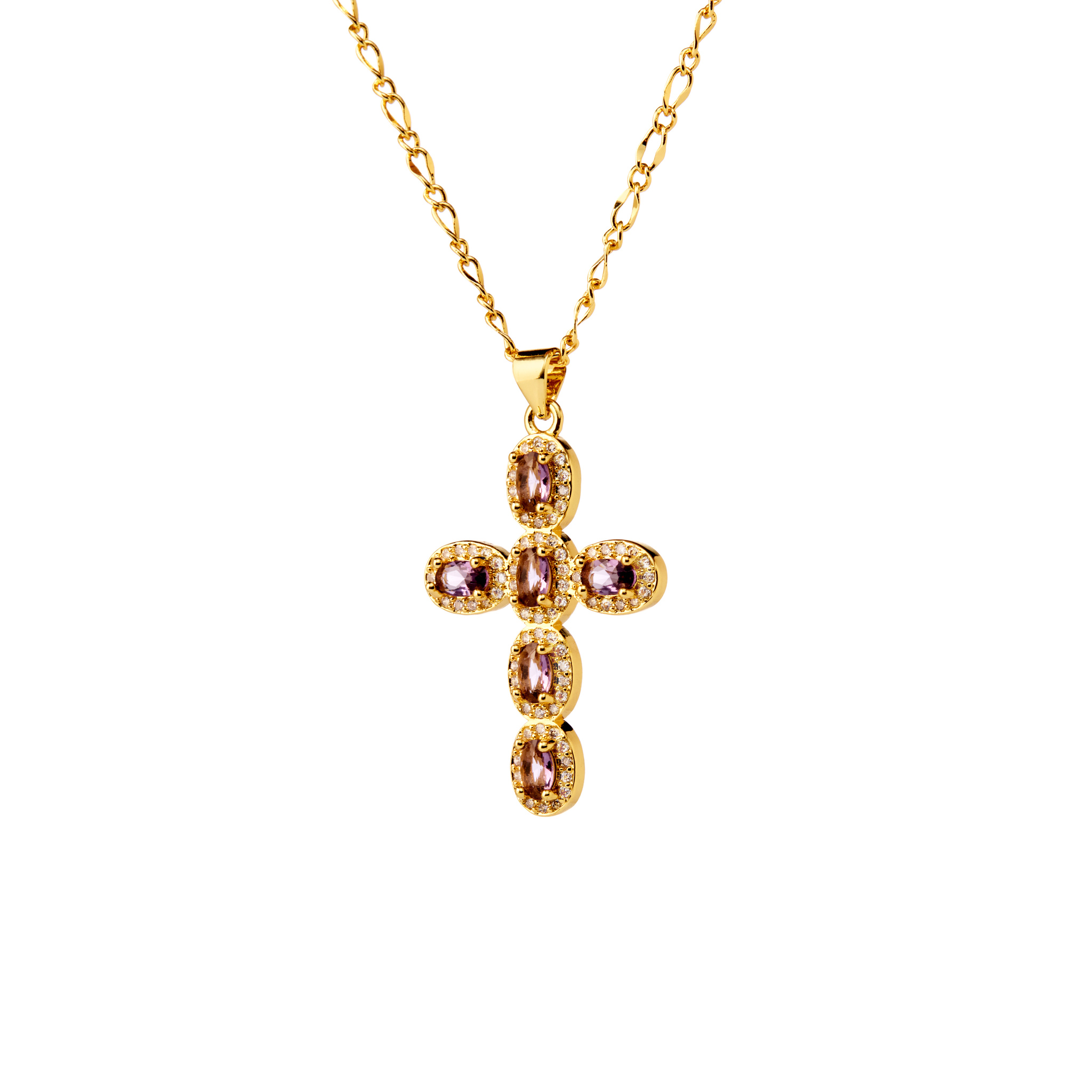 

Колье Beany Cross Necklace – Violet