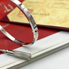 16238 - Браслет LOVE с отверткой тонкий в люксовом качестве VGOLD без камней