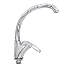 67-0-744 Смеситель латунный усиленный, однор. для кухни, РК, гайка, керамический картридж 40мм (РемоКолор)