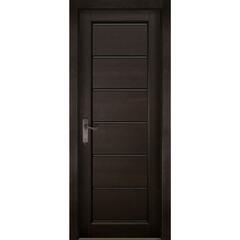 Купить Межкомнатная дверь массив ольхи Премьер плюс венге остеклённая