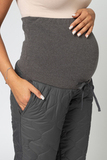 Утепленные брюки для беременных 16040 графит