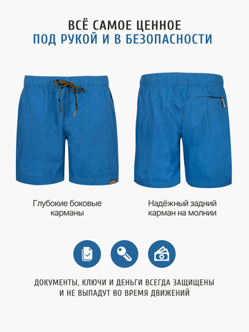Лёгкие шорты цвета синий деним
