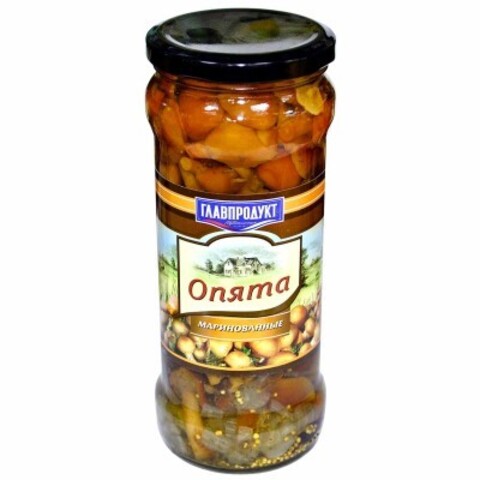 Грибы опята Главпродукт маринованные ст/б 580г, шт