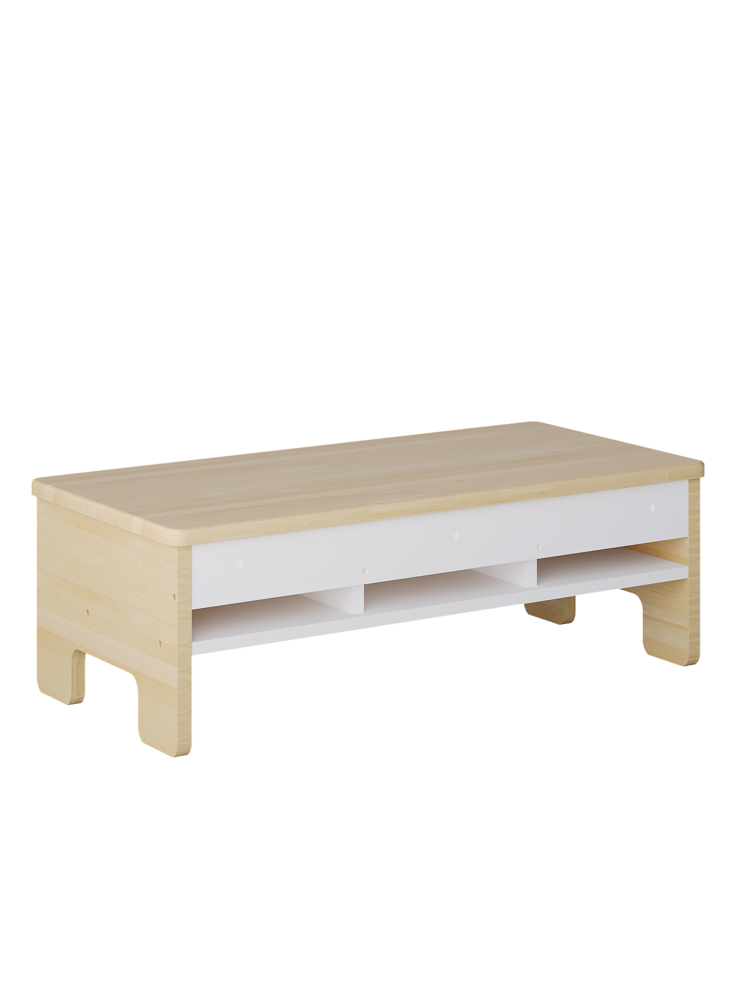 Скамья детская с полкой / 830х400х300 мм, дерево