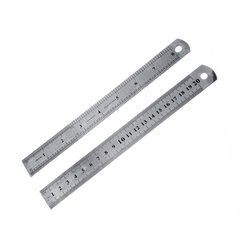 
          Линейка Alingar, 20 см, стальная, пружинистая, нержавеющая, 2 шкалы см/дюйм, пакет ПВХ