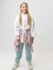 брюки  для девочки  КР 400782-1/голубой прибой