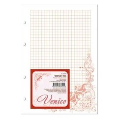 
          Сменный блок 80л., А5, клетка, офсет, розовая линовка "Венеция"