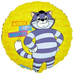 Шар круг с гелием Матроскин из Простоквашино