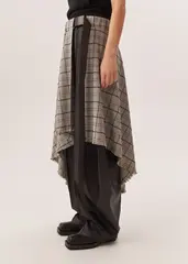 Юбка-саронг в клетку серого цвета